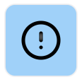 Blue exclamation