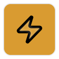 Orange lightning bolt