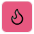 Red-pink flame