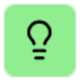 Light-green lightbulb